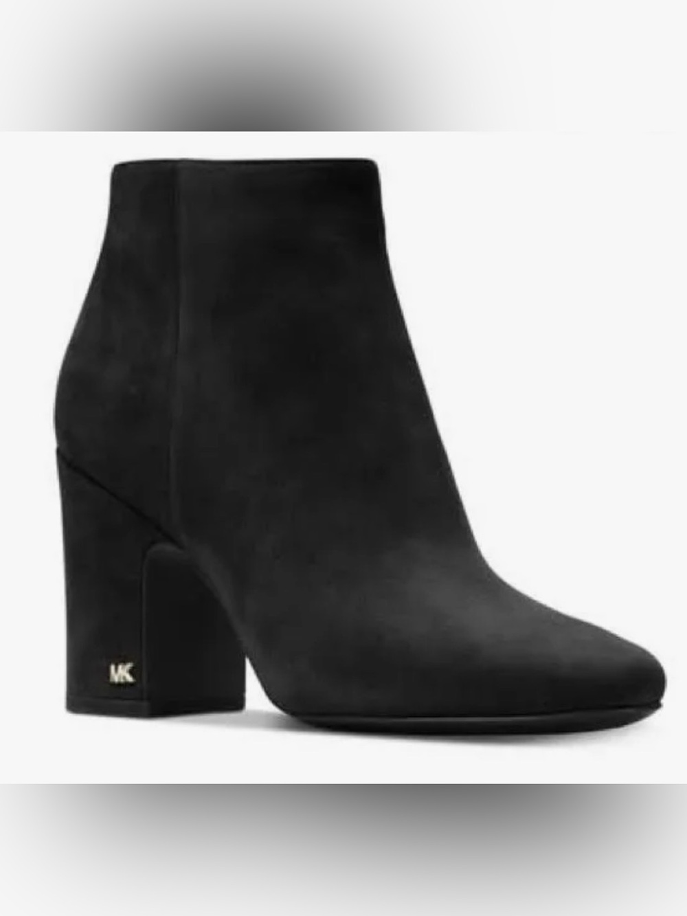 MICHAEL KORS Black Suede Block Heel Ankle Boot Size 9
